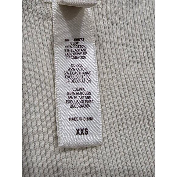 Skims cotton ribe scoop Y2K neck tank white XXS A003967 - Picture 6 of 8